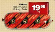 Eskort French/Garlic Polony-1kg
