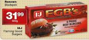 I&J Flaming Good Burgers-500g
