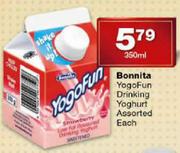 Bonnita YogoFun Drinking Yoghurt Assorted-350ml Each