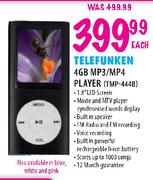 Telefunken 4GB MP3/MP4 Player (TMP-444B)