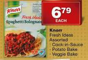 Knorr Fresh Ideas Assorted-Cook In Sauce/Potato Bake/Veggie Bake