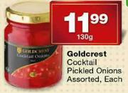 Goldcrest Cocktail Pickled Onions Assorted Each-130g