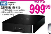 Western Digital Elements 1TB HDD