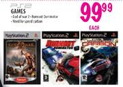 PS2 Games God Of War 2, Burnout Dominator & Need For Speed Carbon-Each