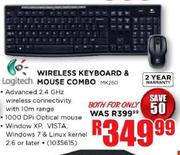 Logitech Wireless Keyboard & Mouse Combo-MK260