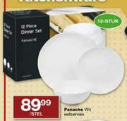Panache Wit Eetservies-12 StukPer Stel