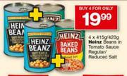 Heinz Beans In Tomato Sauce Regular/Reduced Salt-4*415g/420g