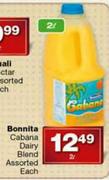 Bonnita Cabana Dairy Blend Assorted-2l