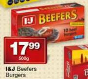 I&J Beefers Burgers-500g