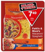 Fatti's & Moni's Macroni/Spaghetti-500g
