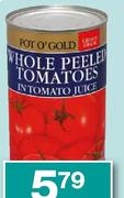 Pot O' Gold Whole Peeled Tomatoes In Tomato Juice-400g