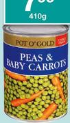 Pot O' Gold Baby Peas & Carrots-410g