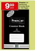 Premier A4 Counter Book-Each