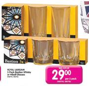 Royal Leerdam Bastion Whisky Or Hiball Glasses-3 Pack