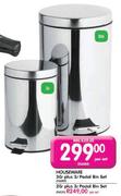 Houseware Pedal Bin Set-20l Plus 3l
