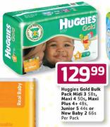 Huggies Gold Bulk Pack Midi 3-58's, Maxi 4-50's & Junoir 5-44's Each