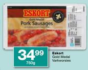 Eskort Gold Medal Varkworsies-750gm