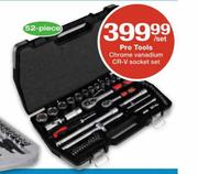 Pro Tools Chrome Vanadium CR-V Socket Set-52 Piece Per Set