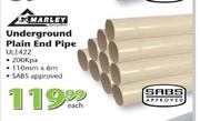 Marley Underground Plain End Pipe-Each