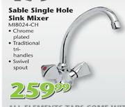 Sable Single Hole Sink Mixer