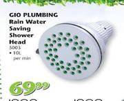 Gio Plumbing Rain Water Saving Shower Head-Per Min