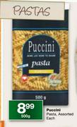 Puccini Pasta, Assorted Each-500g