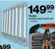 Tactix Double Ring Wrench Set-8 Piece