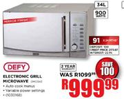 Defy Mirror Finish Electronic Grill Microwave-34ltr