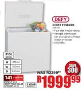 Defy Chest Freezer-210ltr