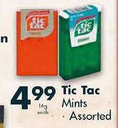 Tic Tac Mints Assorted-16g Each