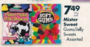 Mister Sweet Gums/Jelly Sweets Assorted-125g Each 