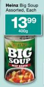 Heinz Big Soup-400gm Each