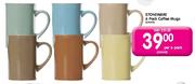 Stoneware Coffee Mugs-6 Pack 
