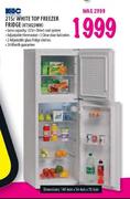 KIC White Top Freezer Fridge-215l