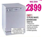 Defy 12 Place White Dishwasher