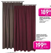 Design Collection Roma Jacquard Taped Curtain-Per Drop