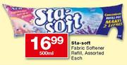 Sta-Soft Fabric Softener Refill Assorted-500ml Each