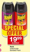Raid Insecticide Banded Pack-2 x 300ml
