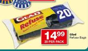 Glad Refuse Bags-20 Per Pack