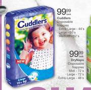 Cudlers Disposable Nappies (Medium)-52's Per pack