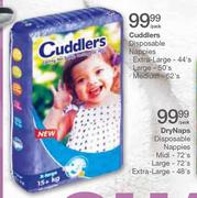 Cudlers Disposable Nappies (Large)-50's Per pack