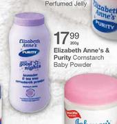 Elizabeth Anne's & Purity Cornstarch Baby Powder-200gm