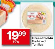 Greenshields Parbaked Tortillas-10's