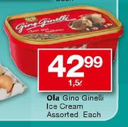 Ola Gino Ginelli Ice Cream Assorted-1.5L Each