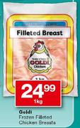 Goldi Frozen Filleted Chicken Breasts-1Kg