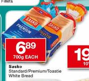 Sasko Standard/Premium/Toastie White Bread-700g Each