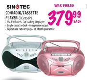 Sinotec CD/Radio/Cassette Player (PC7052P)