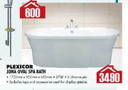 Plexicor Jona Oval Spa Bath-270Ltr