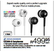 Senn Heiser CX300-II Earphones-each
