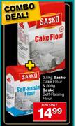 Sasko Cake Flour-2.5kg + Sasko Self Raising Flour-500g